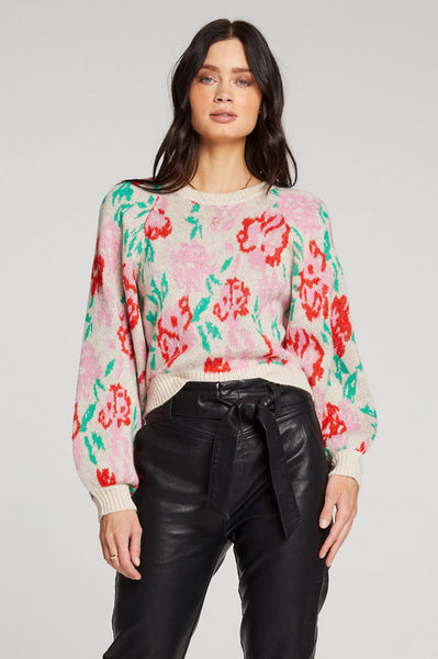 Floral 2025 embroidered sweater