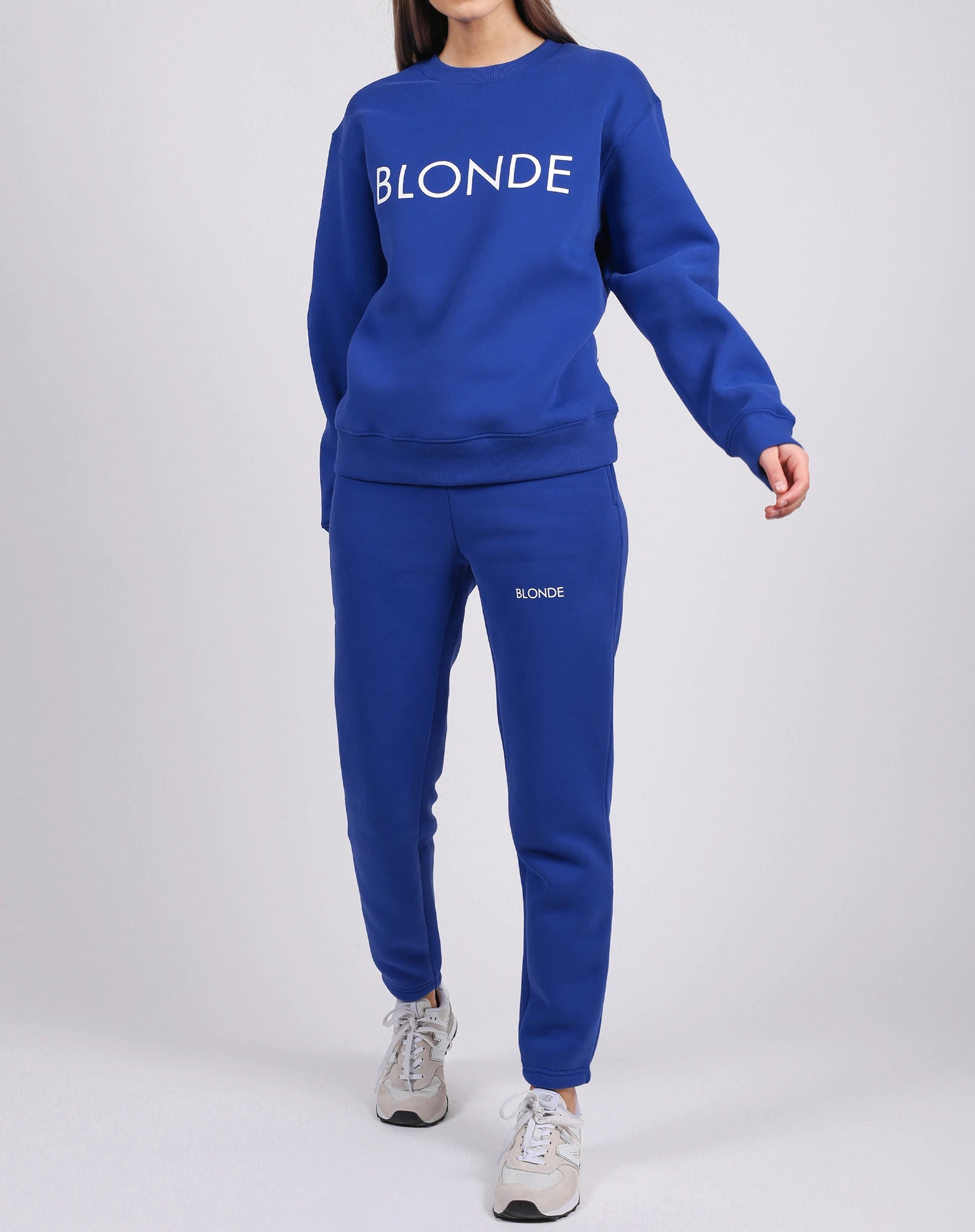 The "BLONDE" Classic Crew Neck Sweatshirt | Capri Blue