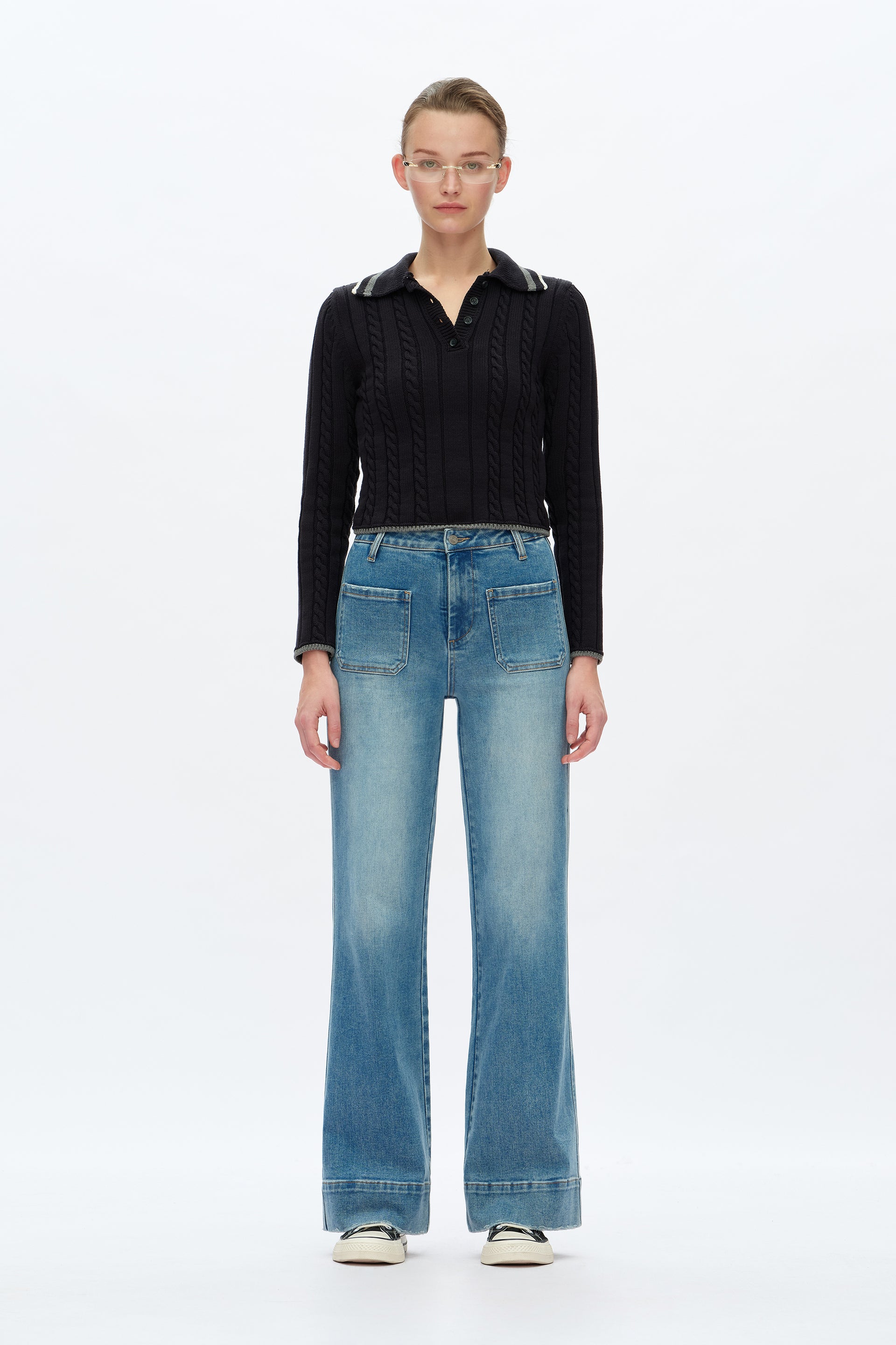 High Rise Wide Leg Jeans