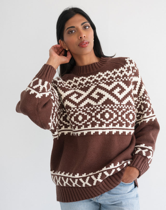 Fair Isle Sweater Chesnut