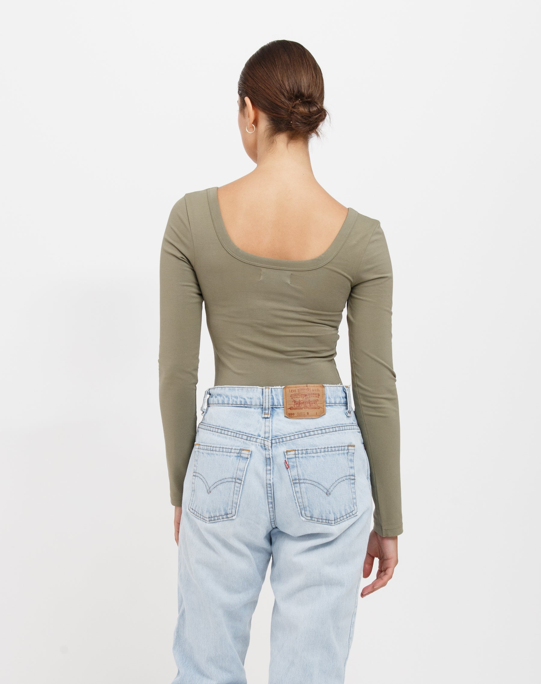 Long Sleeve Bodysuit - Olive