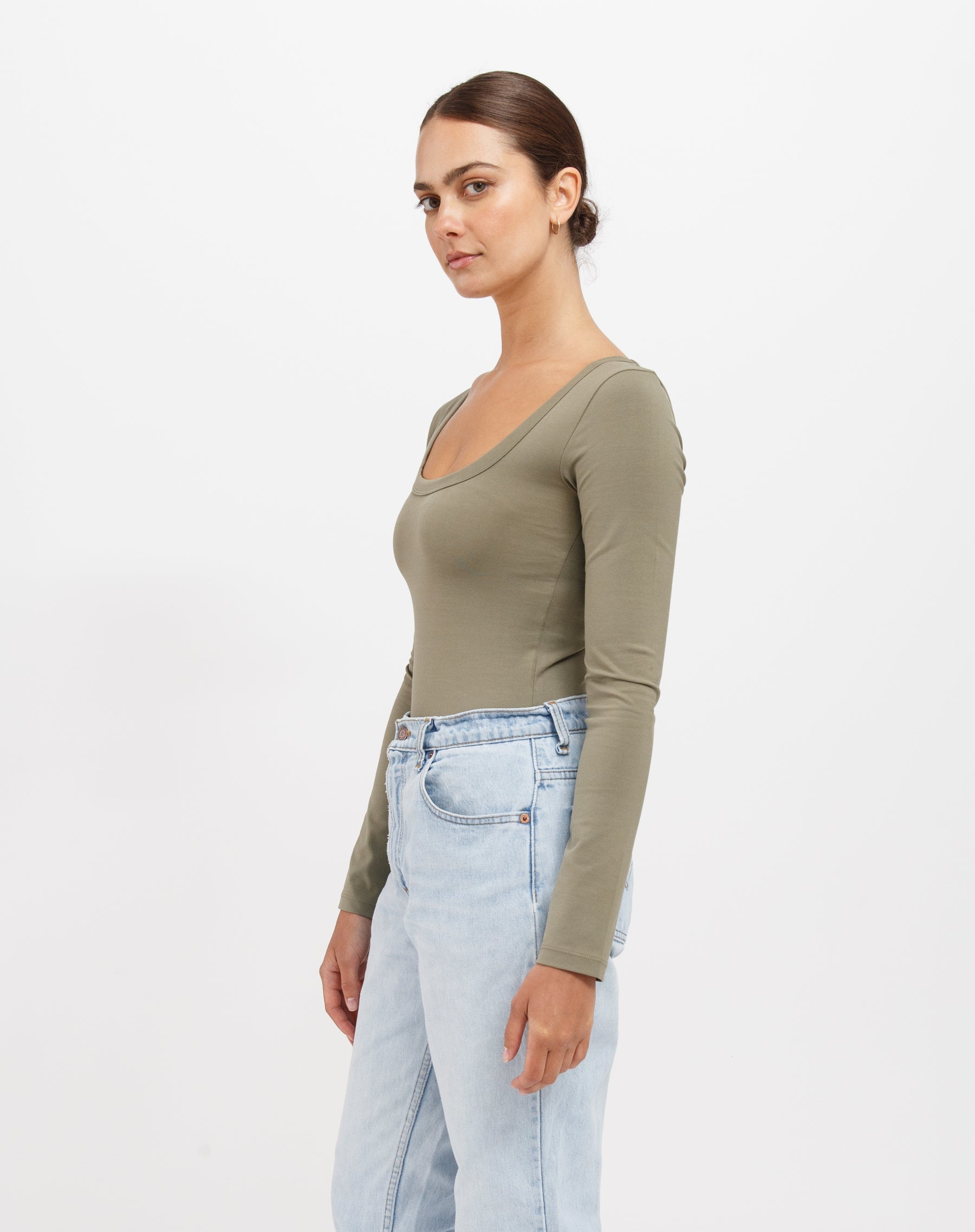 Long Sleeve Bodysuit - Olive