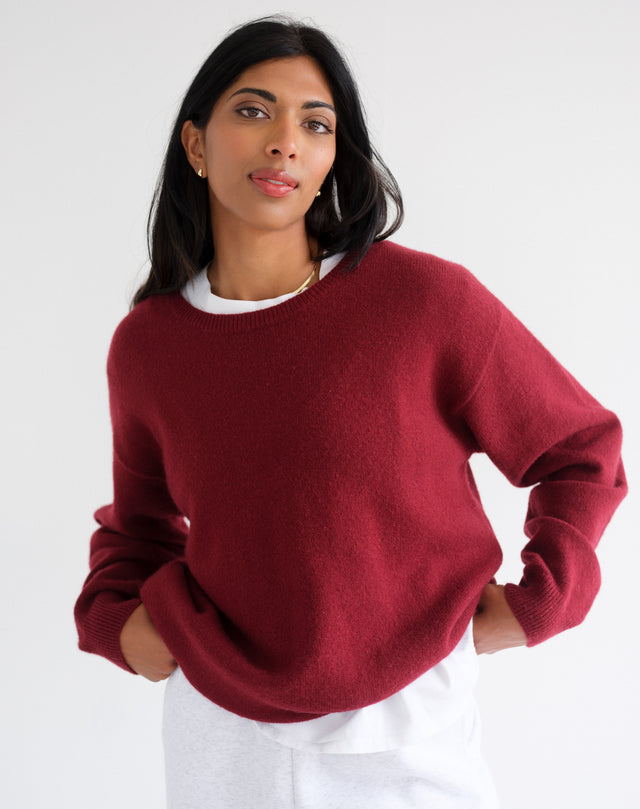 Oversized Knitted Crew Sweater