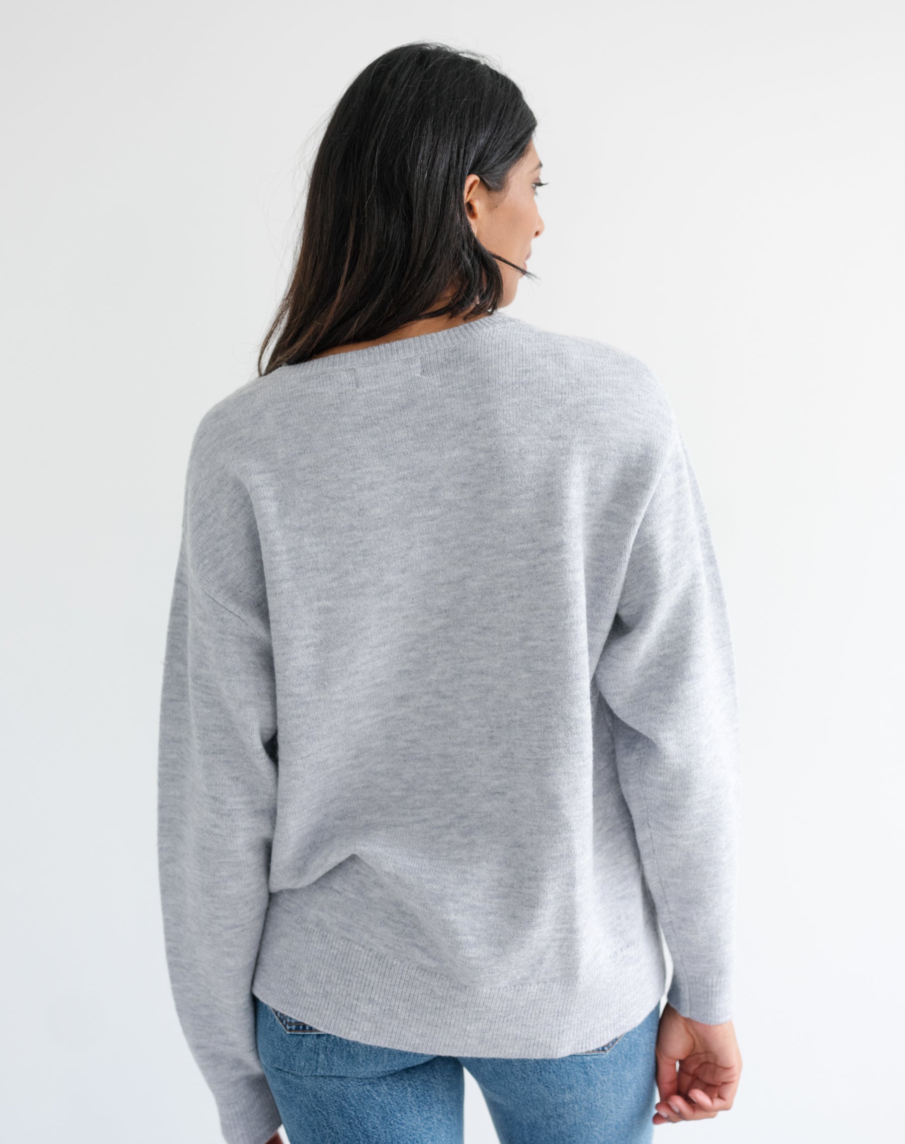 Oversized Knitted Crew Sweater