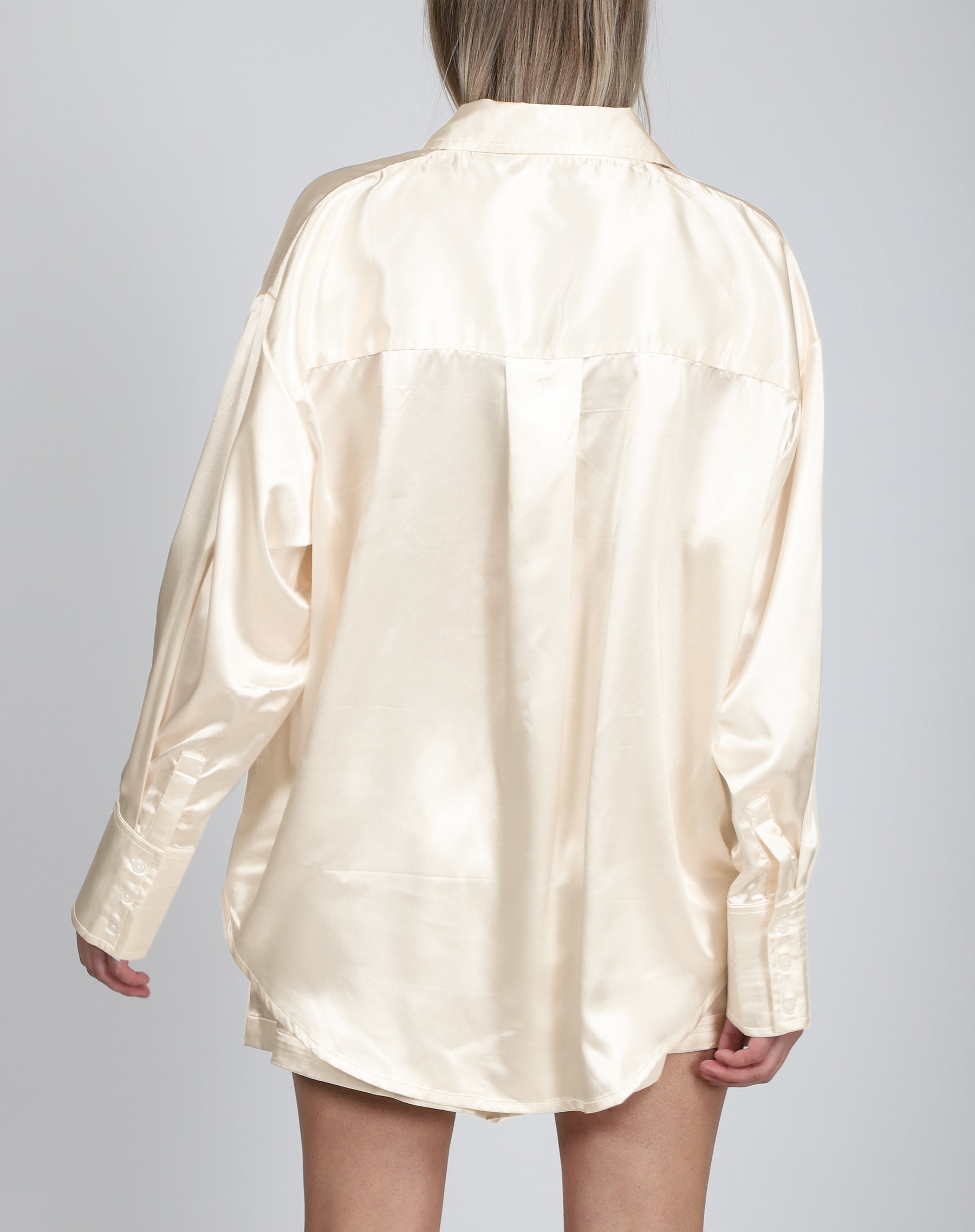 Satin Button Up Shirt