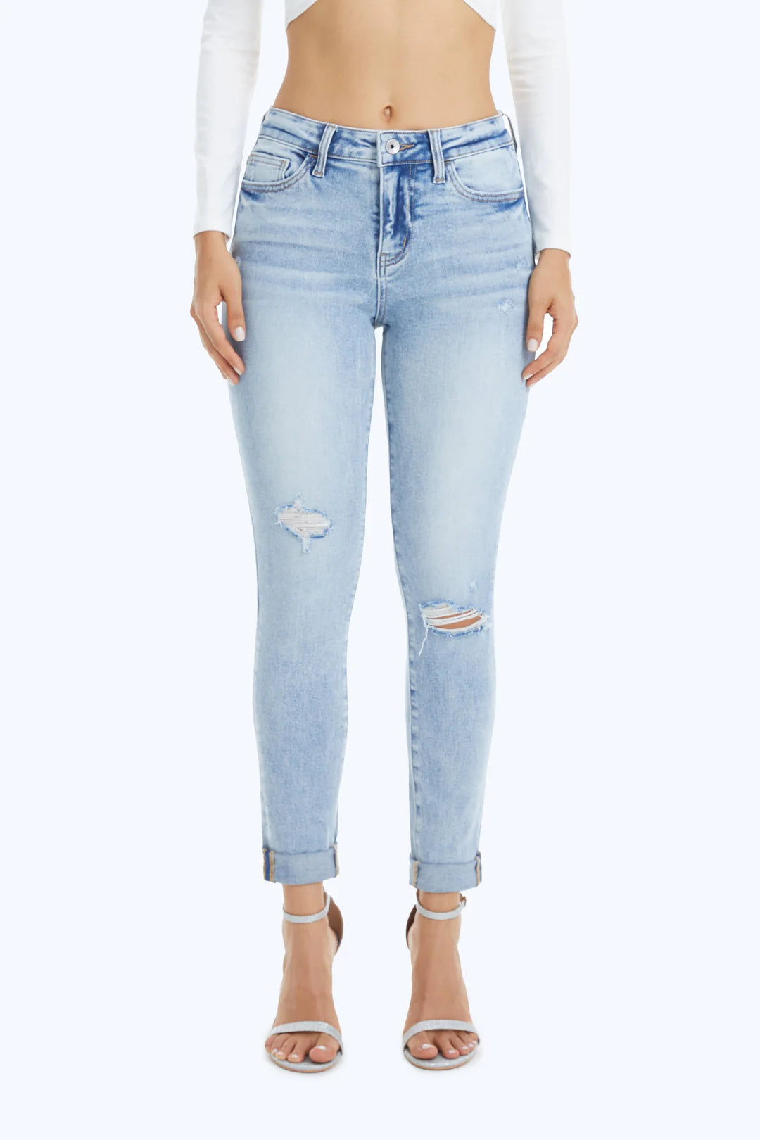 High Rise Skinny Denim Jeans