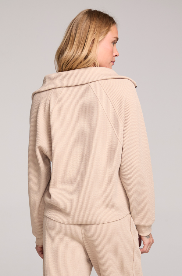 Half Zip Sand Raglan Pullover