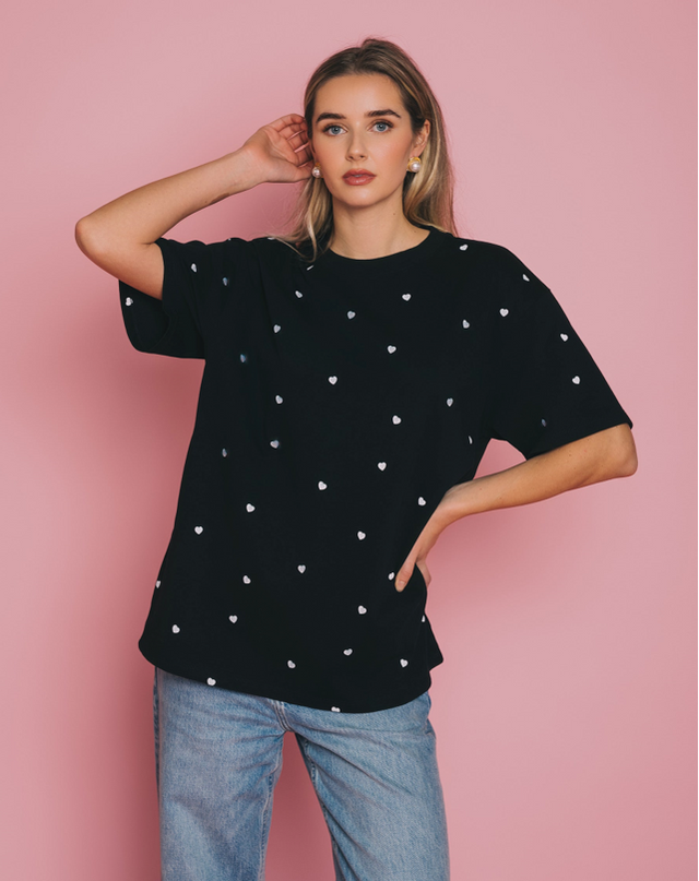 Tiny Heart Oversized Boxy Tee