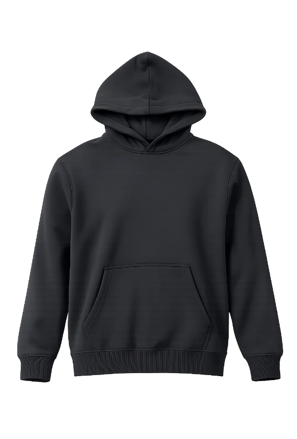 Linden – Relaxed Fleece Pullover Hoodie In Black