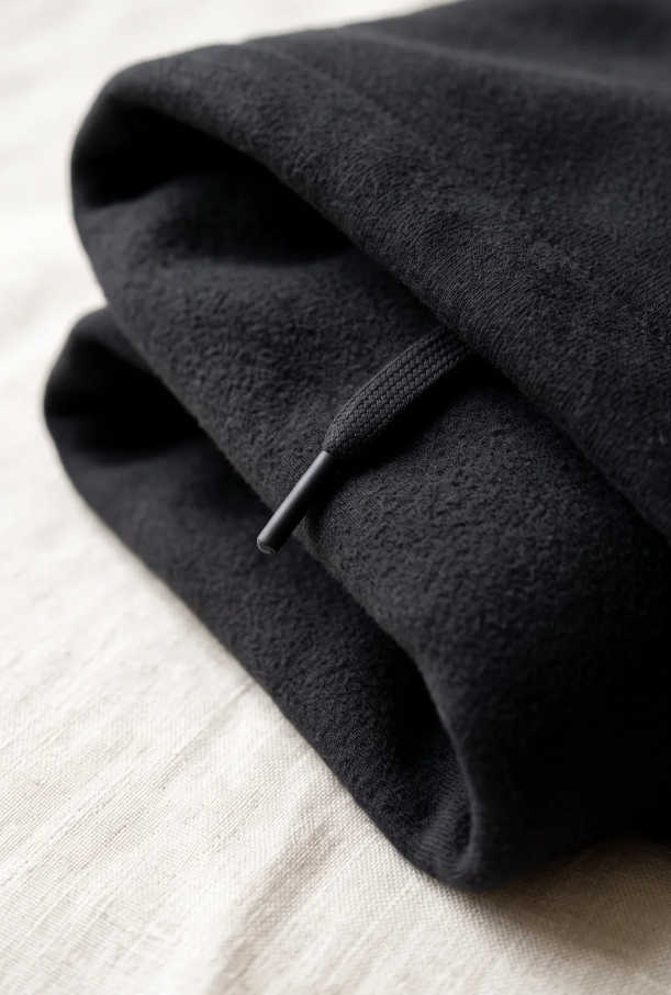 Linden – Relaxed Fleece Pullover Hoodie In Black