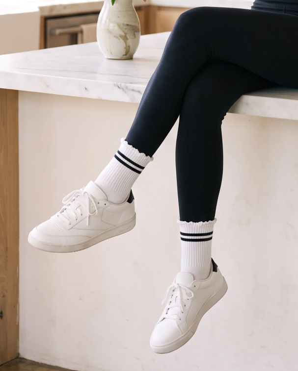 Stripe Ruffle Top PRIV Sock