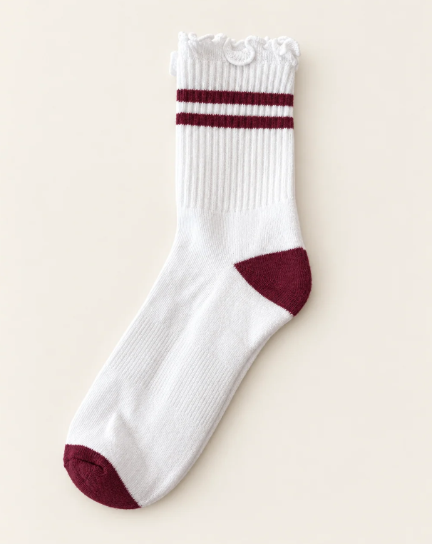 Stripe Ruffle Top PRIV Sock