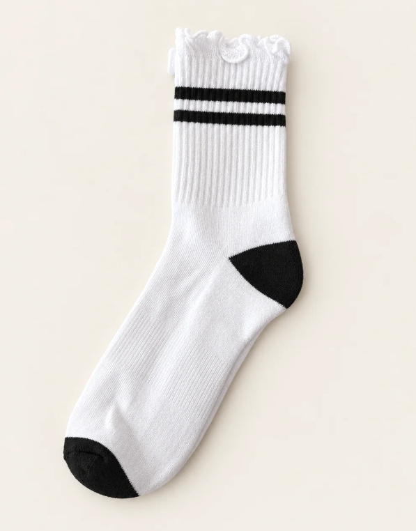 Stripe Ruffle Top PRIV Sock