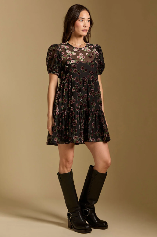Yaz Black Mini Dress