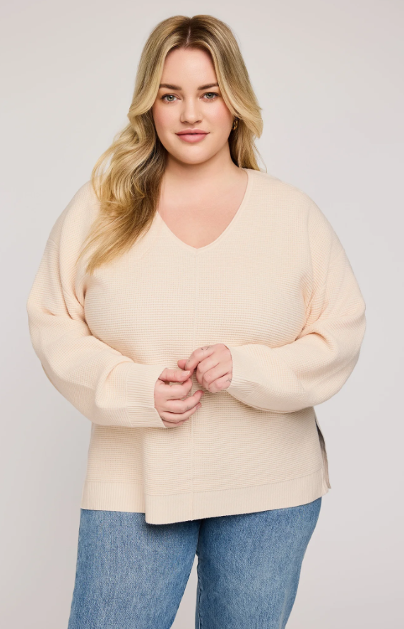 Lisbon V-Neck Knit Sweater