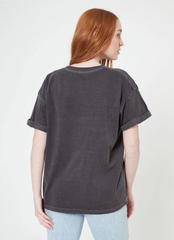 Rose Embroidered Black Boyfriend SS