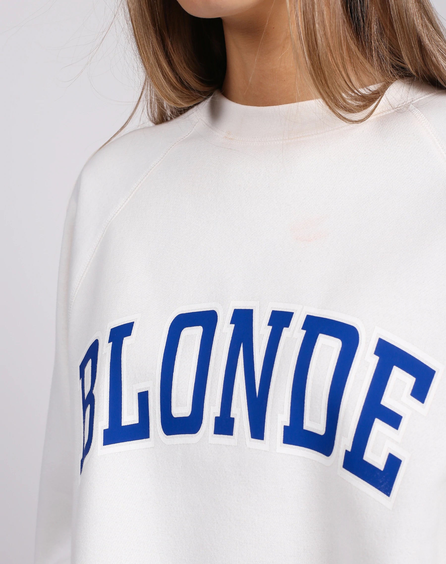The "BLONDE" Not Your Boyfriend's Crew Neck Sweatshirt | Marshmallow