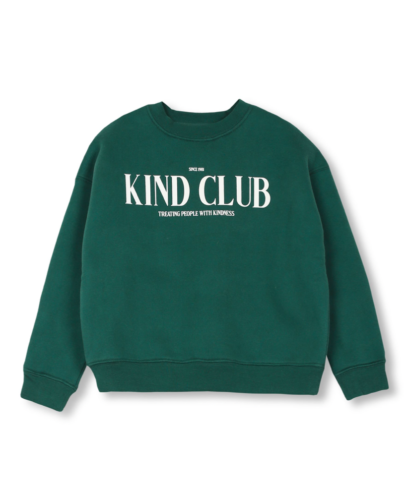 The "KIND CLUB" Little Babes Crew Neck Sweatshirt | Emerald